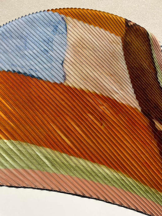 510-7 独家圆正 小禾 真丝风琴褶皱彩绘丝巾 商品图14