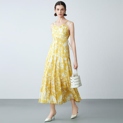 EITIE爱特爱夏季新款度假风显白印花吊带长裙连衣裙7807550 商品图1