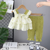 【百变造型，洋气吊带设计】女宝宝洋气花边 百褶花边吊带套装 2025款小女孩时髦波点 女童中裤潮款-QQ 商品缩略图2