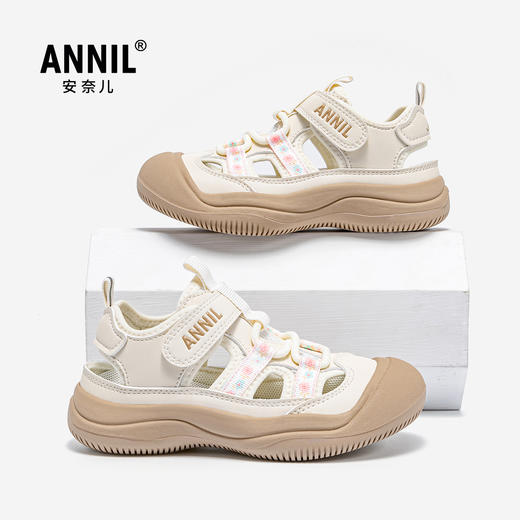 ANNIL/安奈儿女童夏季透气网面镂空运动休闲软底防滑鞋2025夏款HG5206302 商品图1