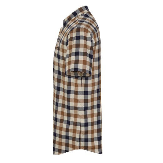 【海信嘉年华】Aquascutum雅格狮丹短袖衬衫 57卡其 商品图1