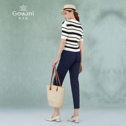 乔万尼女休闲裤薄款夏新款显瘦烟管裤ET2F327 商品图4