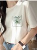 ✨朗家同款精梳棉【印花钉珠花卉圆领短袖】清爽简单的夏日短袖T，100%棉 商品缩略图6