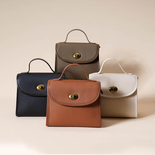 【预售3天】潮款包女2025新款百搭时尚高级感手提小方包个性单肩斜挎包6147-D 商品图3