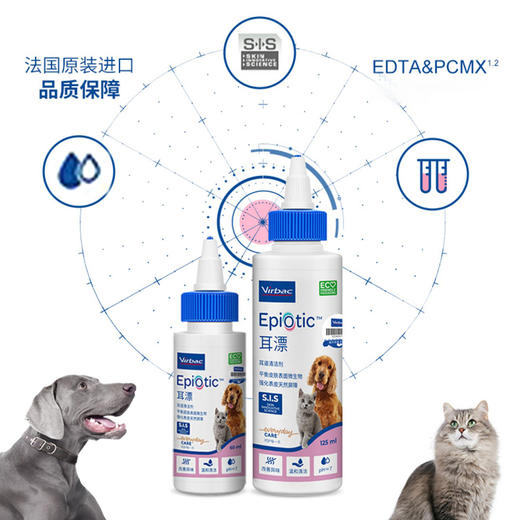 法国维克耳漂60ml宠物猫咪滴耳液洗耳液耳螨猫狗狗用耳朵清洁用品 商品图2