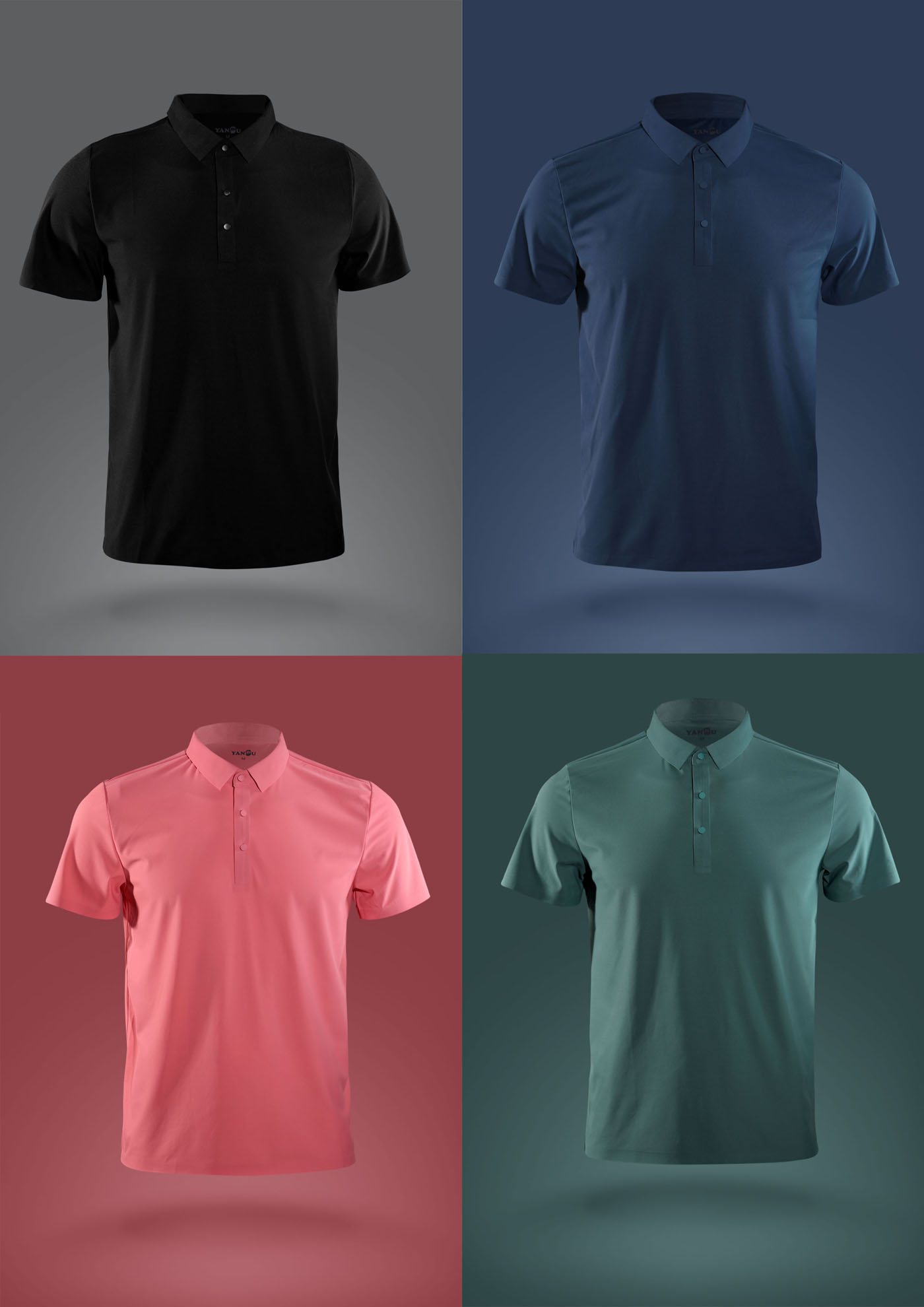 严素2025版轻量快干短袖POLO衫, 日常,休闲,男女通款