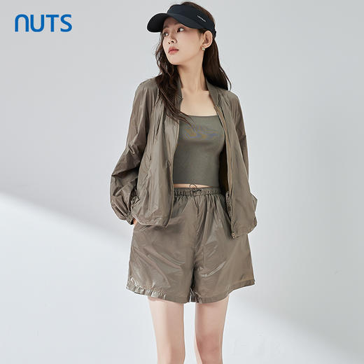 NUTS夏季新品纯色时尚松紧腰气质短裤323071012B 商品图3