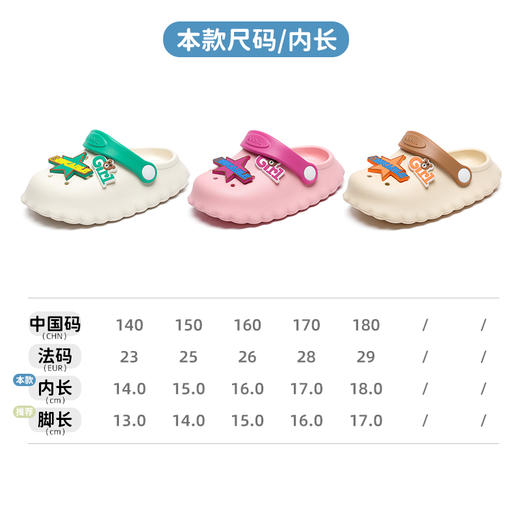 ANNIL/安奈儿男女童夏季软厚底卡通平底休闲防滑洞洞包头凉鞋2025夏款HM5207332 商品图3