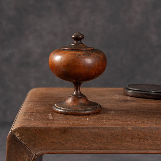 清	黄杨木整挖豆形摆件 商品图2