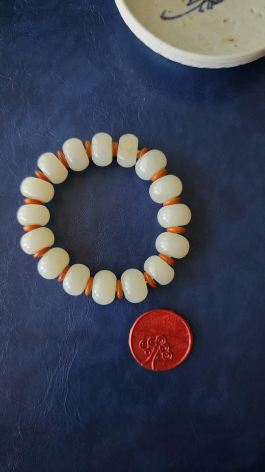 籽不语·宜之·和田玉平安扣手串【嘉石632】 商品图2