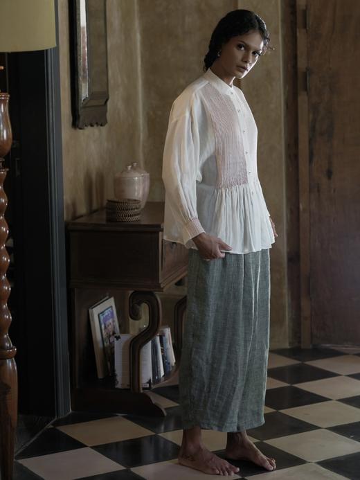 Jai  米白色印度棉加尔各答衬衫 商品图10