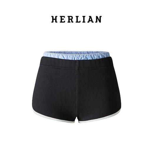 HERLIAN 2025夏季新品女士拼接双腰头设计运动短裤 商品图4