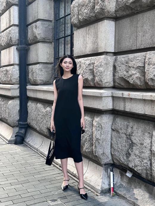 【高品质私服】【TR绉纱中长无袖连衣裙】手感软糯 比羊毛更柔软 细腻亲肤 好穿舒适G0895【无标出货 介意慎拍】CC 商品图0