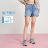 【天丝牛仔短裤】simplepieces夏新款SPS牛仔四面弹剪边四分裤女 商品缩略图3