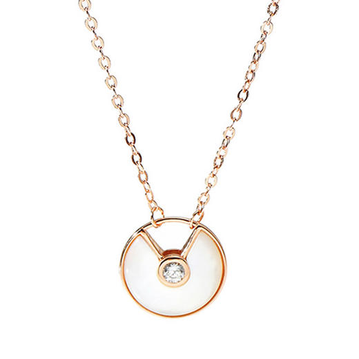 PIARA天然母贝钻石吊坠项链颈链NK60667 商品图3