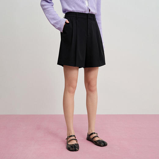 【百慕大休闲裤】simplepieces夏新款SPS休闲短裤A字五分裤梨形女 商品图2