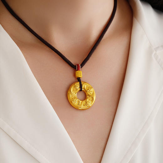 宫匠造办 龙腾佩黄金吊坠 商品图4