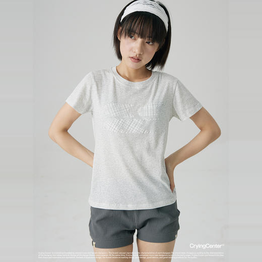 CryingCente 多色格纹logo正肩修身短袖Tee 哭喊中心 商品图2