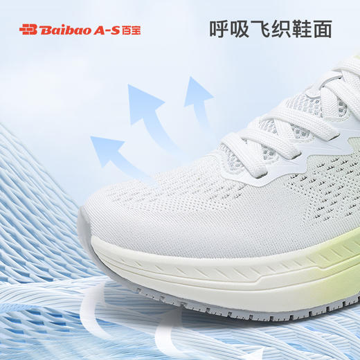 百宝女鞋运动鞋2025春夏新款轻便透气防滑耐磨慢跑鞋休闲女跑步鞋 商品图2
