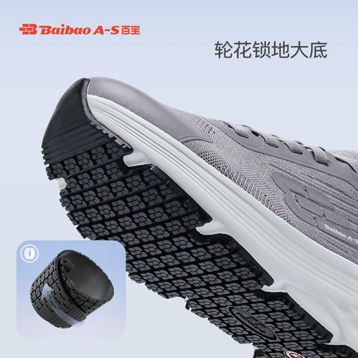 百宝新品女鞋日常休闲运动鞋脚宽脚胖厚底缓震专业止滑鞋女跑步鞋 商品图0