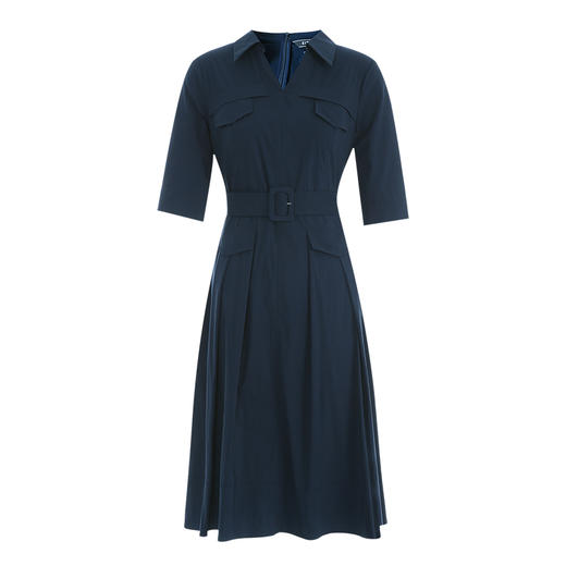 EITIE爱特爱夏季新款V领气质通勤舒适收腰连衣裙7807539 商品图5