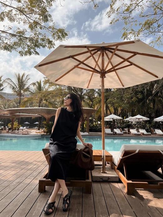 【高品质私服】【TR绉纱中长无袖连衣裙】手感软糯 比羊毛更柔软 细腻亲肤 好穿舒适G0895【无标出货 介意慎拍】CC 商品图6