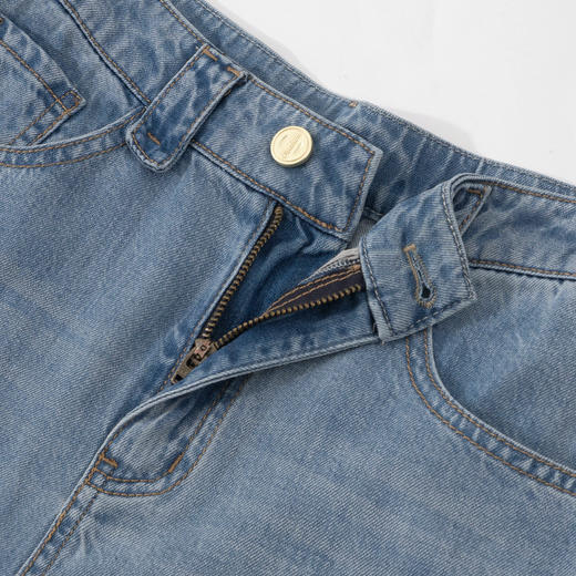 Grace&Glam 轻盈莱赛尔窄版拖地牛仔阔腿裤 商品图3