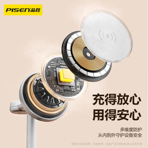 品胜 三合一散热款无线充电支架 适用于苹果16手机充电/蓝牙耳机/手表无线充 商品图4