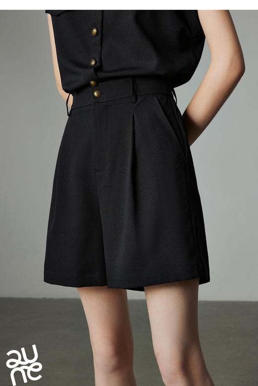 TOYOUTH初语空气感连袖衬衫阔腿短裤女2025夏季新款提花两件套装 商品图2