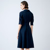 EITIE爱特爱夏季新款V领气质通勤舒适收腰连衣裙7807539 商品缩略图4