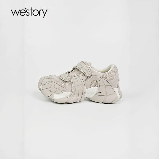 Westory2025年夏季新款超轻厚底魔术贴老爹鞋慢跑运动鞋W25CM75561 商品图4