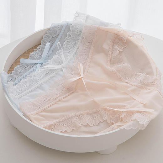 【YW】无忧购5条装蕾丝性感中腰轻薄透气花边内裤H1026（截单后3-5天发货) 商品图2