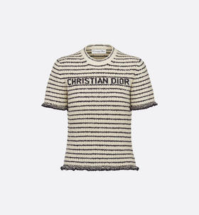 【特价】DR-S 条纹破坏边针织棉短袖