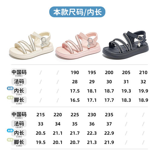 ANNIL/安奈儿夏季女童珍珠镶嵌仙女风外穿百搭休闲凉鞋2025夏款HG5206276 商品图4