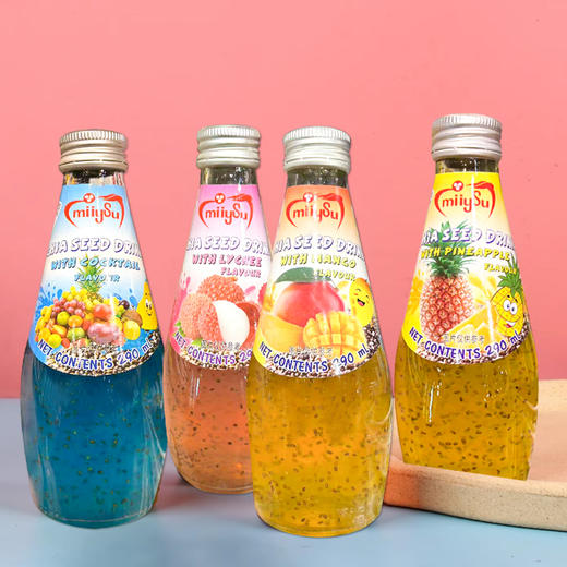 泰国进口梅苏-奇亚籽饮料290ml【桃味丨菠萝味丨荔枝味丨石榴味丨百香果味丨草莓味丨芒果味丨鸡尾酒风味】 商品图3