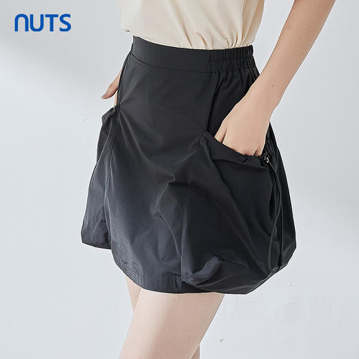 NUTS夏季新品黑色收腰显瘦设计感短裙323061048B 商品图4