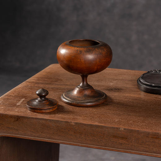 清	黄杨木整挖豆形摆件 商品图3