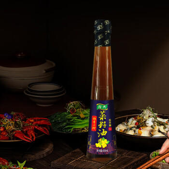 龙大【保真菜籽油】 食用油 非转基因 低芥酸 特香小榨 菜籽油 418ml /粮油调味 /食用油 /菜籽油 商品图0