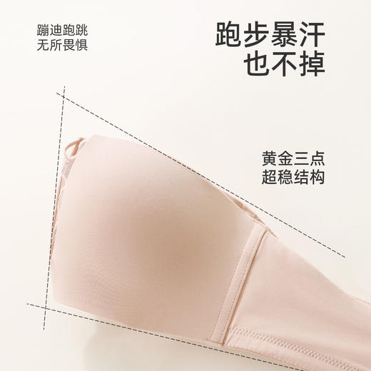 【商场同款】熳洁儿 无肩带内衣小胸聚拢1/2杯抹胸光面夏季百搭防滑上托22201562 商品图6