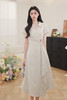鹿向南「简雅之裳」时尚夏新款v领连衣裙女不规则设计感高腰长裙QYM002572 商品缩略图3