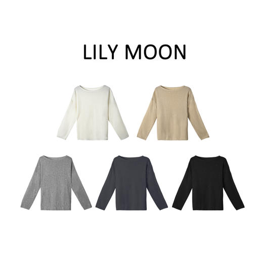 LILYMOON【一字领珠片罩衫】夏季天丝亚麻镂空罩衫细闪 商品图4