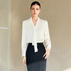 IWY/春夏白色衬衫女新款飘带衬衣设计感小众百搭西装内搭WB131 商品缩略图1