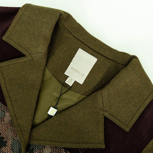 59M07A07W25420 慕詩MOISELLE慕詩女式帅气军绿色拼接风衣 商品图2