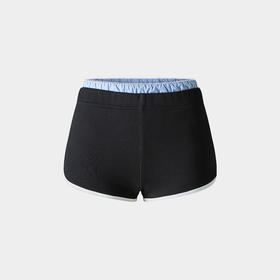 HERLIAN 2025夏季新品女士拼接双腰头设计运动短裤