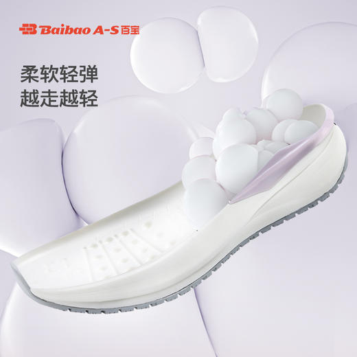 百宝女鞋厚底缓震休闲防滑运动鞋2025夏季新款网面透气女士不累脚 商品图3
