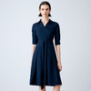 EITIE爱特爱夏季新款V领气质通勤舒适收腰连衣裙7807539 商品缩略图2