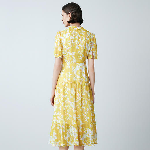 EITIE爱特爱夏季新款法式植物印花通勤显瘦连衣裙7807549 商品图4