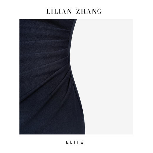 E“定制”——静奢风——“塞纳风情”——通勤手工褶修身连衣裙 2501031 商品图2