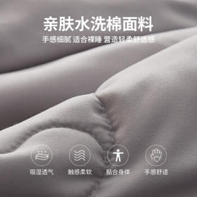 雅鹿·自由自在被子空调被夏凉被双人A类抗菌纤维夏季薄被200*230cm 浅灰