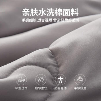 雅鹿·自由自在被子空调被夏凉被双人A类抗菌纤维夏季薄被200*230cm 浅灰 商品图0